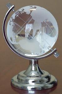 Crystal globe with base